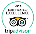 Selo oficial Certificate of Excellence do TripAdvisor.